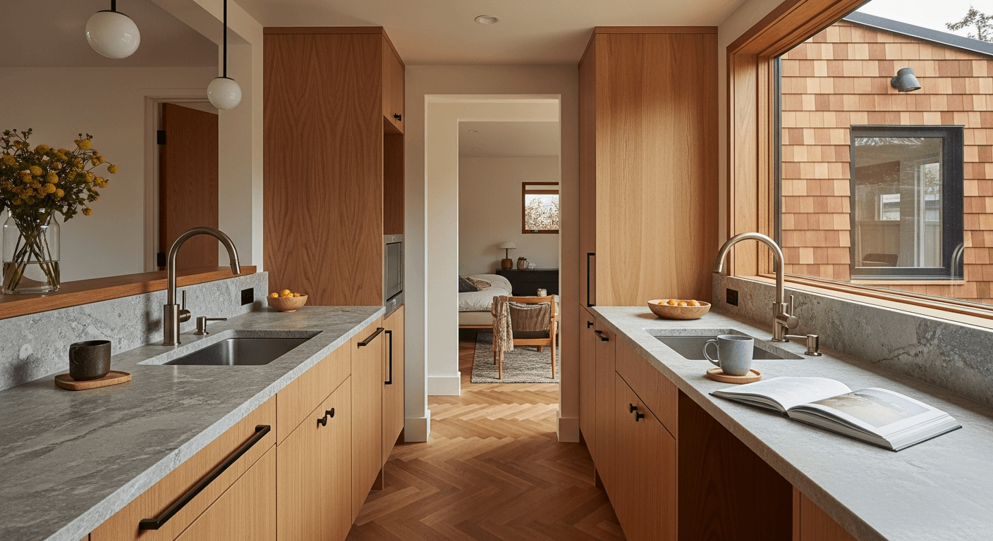 Modern detached ADU with cedar cladding in a Los Gatos backyard illustrating ADU financing options in California for 2026